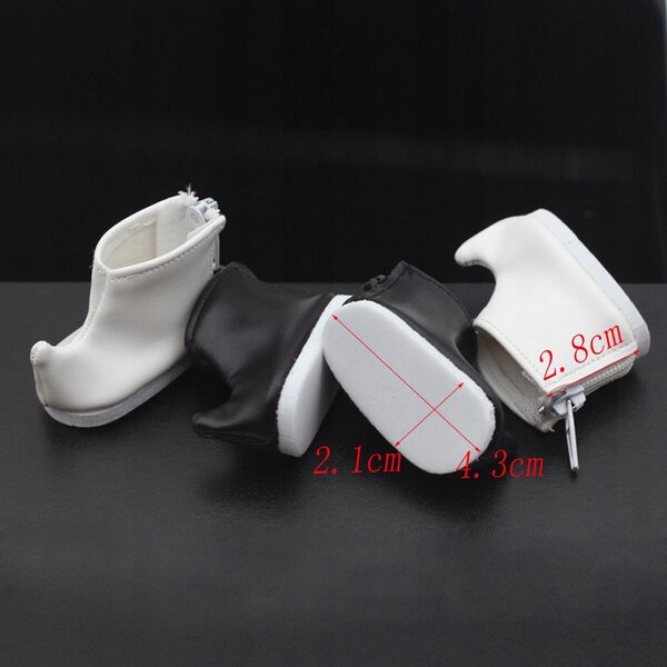 2 Paar handgefertigte weiße Schuhe für 1:6 Puppen-Modeaccessoires