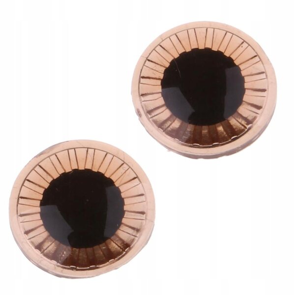 Coppia di occhi in plastica 9mm per bambole Middie Blythe colore caffè