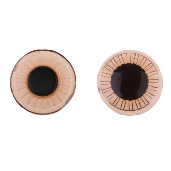 Coppia di occhi in plastica 9mm per bambole Middie Blythe colore caffè