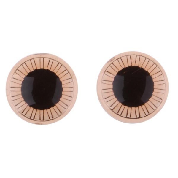 Coppia di occhi in plastica 9mm per bambole Middie Blythe colore caffè