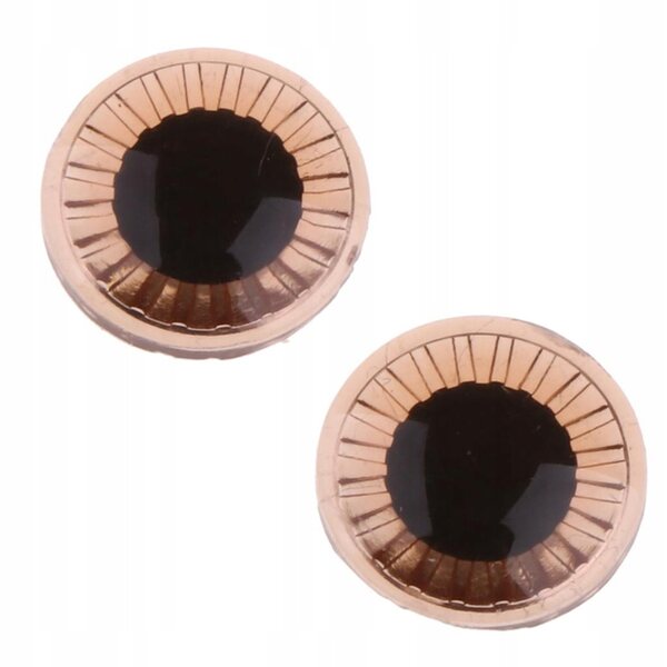 Coppia di occhi in plastica 9mm per bambole Middie Blythe colore caffè