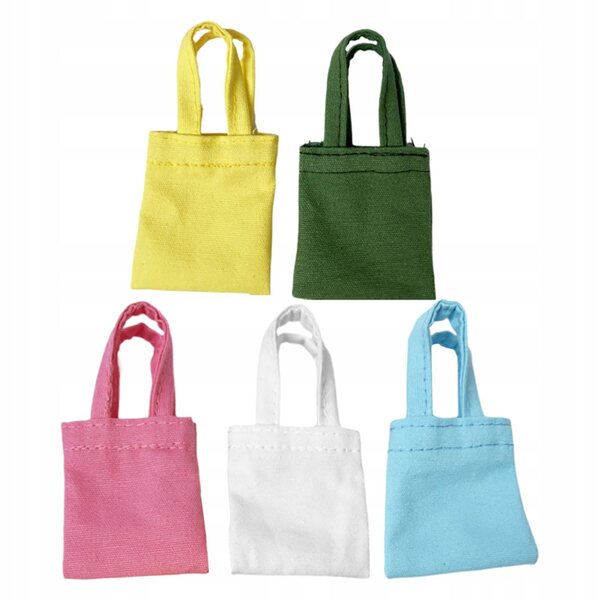 Mini borse in tela per casa delle bambole - Set da 5, accessori eleganti