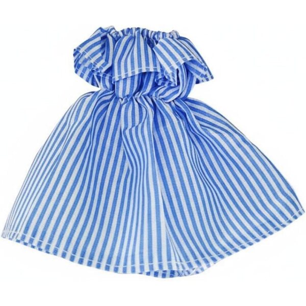 Qianly Abito per Bambola 30 cm Gonna a Righe Ondulate con Volant - Blu