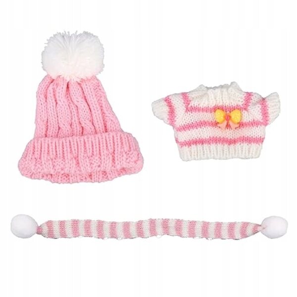 3-teiliges Winterset handgestrickter Kleidung für Puppen, widerstandsfähig und praktisch