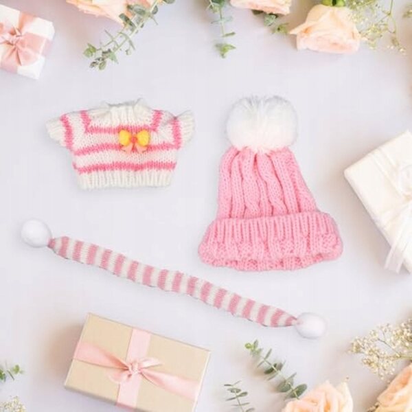 3-teiliges Winterset handgestrickter Kleidung für Puppen, widerstandsfähig und praktisch
