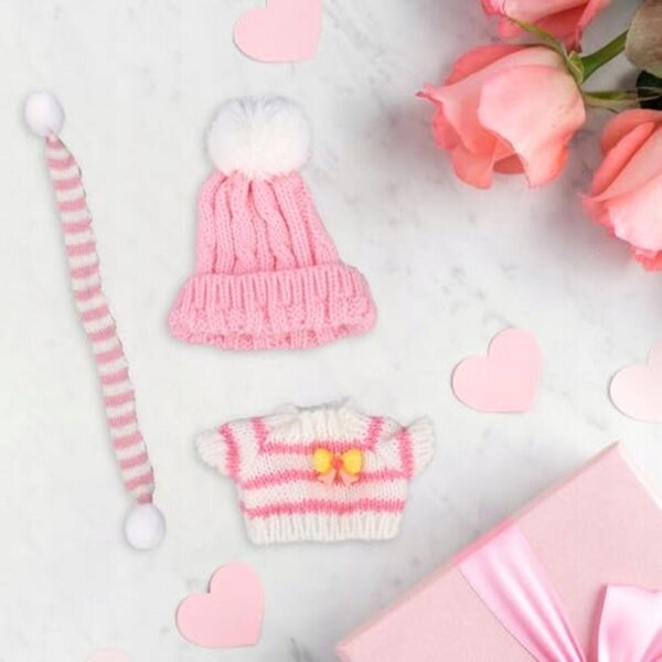 3-teiliges Winterset handgestrickter Kleidung für Puppen, widerstandsfähig und praktisch