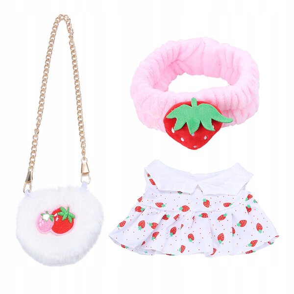 Plüschkleidung für 25–30 cm große Puppen mit farbenfrohen Kostümen und Accessoires