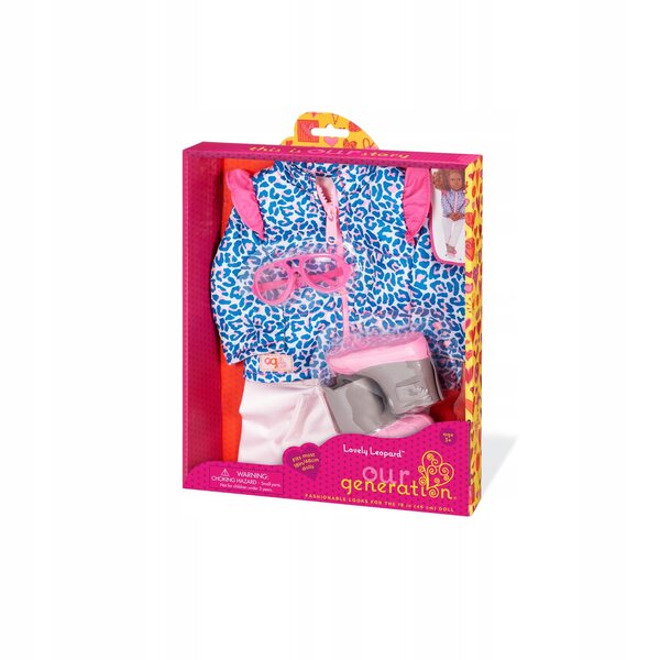 Our Generation Set Abbigliamento con Giacca a Fantasia Panterata per Bambole 46 cm