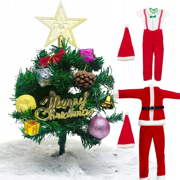 Set vestiti natalizi per bambole 30 cm con accessori decorativi per casette