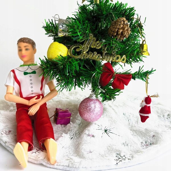 Set vestiti natalizi per bambole 30 cm con accessori decorativi per casette