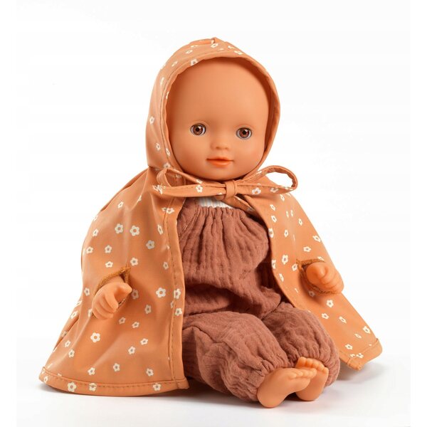 DJeco Impermeabile per bambole Pomea, 30-34 cm, con cappuccio
