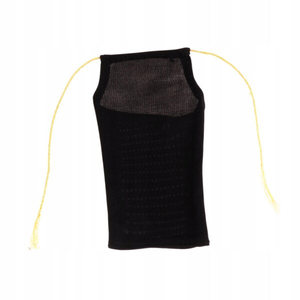Schwarzes Kleid aus Stoff für 1/6 Puppen – weibliche Miniatur 12'', weich und widerstandsfähig