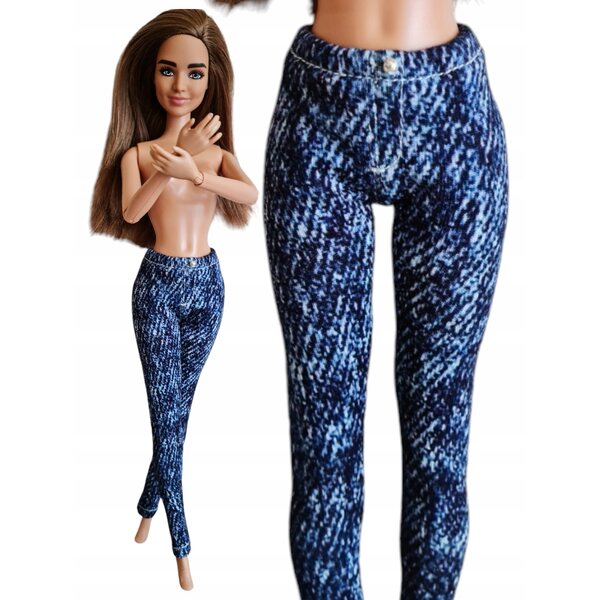 Klassische Puppenhose im Jeansimitat - modische Puppenkleidung