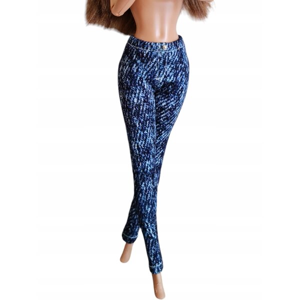 Klassische Puppenhose im Jeansimitat - modische Puppenkleidung