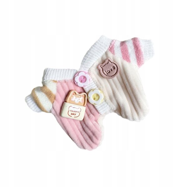 Rosa weiche Kleidung für 15–17 cm große Puppen, Trainingsanzug aus Plüschstoff