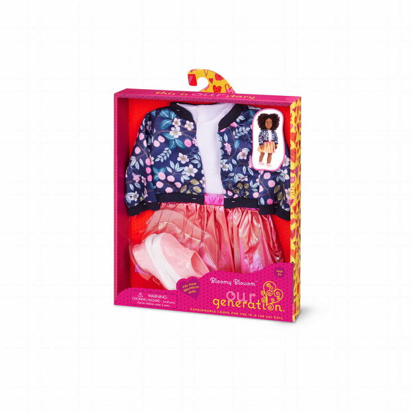 Our Generation Bloomy Blossom Set Abiti per Bambole 46cm con Bomber Kwiecista