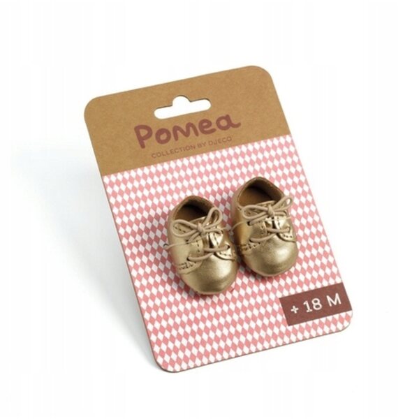 Djeco Goldene Schuhe für Pomea-Puppen, elegante handwerkliche Dekoration