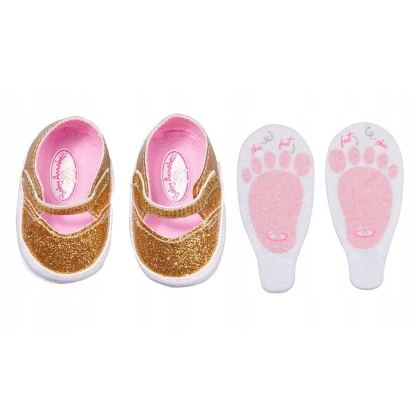 Baby Annabell Scarpe Dorate e Inserti per Bambole 43 cm – Accessori Originali