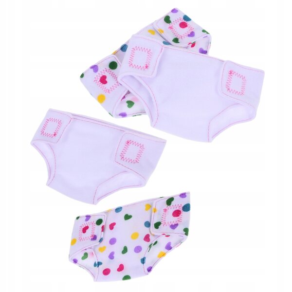 Set 4 Pannolini in Tessuto per Bambole - Accessori Colorati e Riutilizzabili