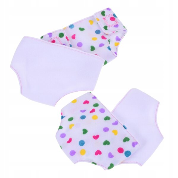 Set 4 Pannolini in Tessuto per Bambole - Accessori Colorati e Riutilizzabili