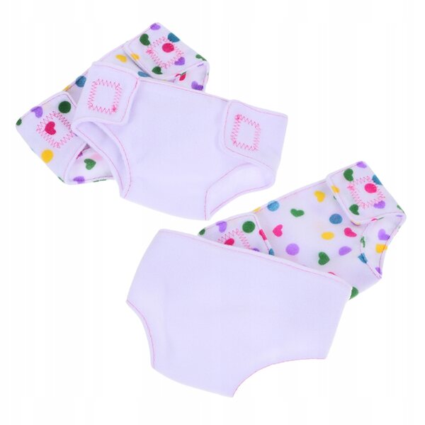Set 4 Pannolini in Tessuto per Bambole - Accessori Colorati e Riutilizzabili