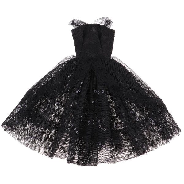 Elegantes Abendkleid für 12 1/6-Zoll-Puppen mit Spitzendetails