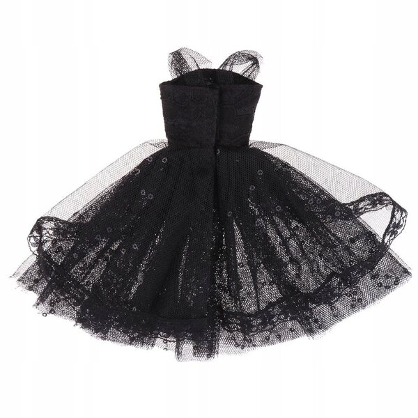 Elegantes Abendkleid für 12 1/6-Zoll-Puppen mit Spitzendetails