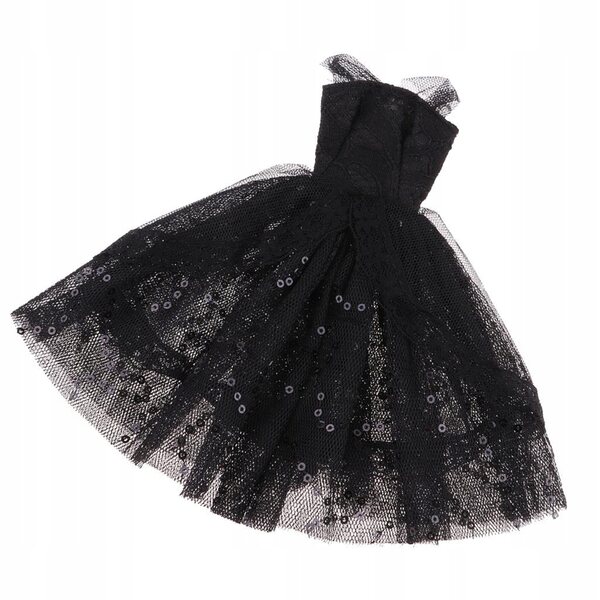 Elegantes Abendkleid für 12 1/6-Zoll-Puppen mit Spitzendetails