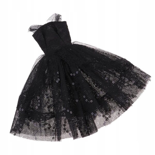 Elegantes Abendkleid für 12 1/6-Zoll-Puppen mit Spitzendetails