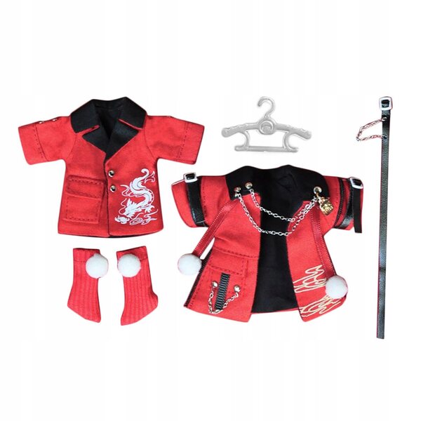 Set Abbigliamento Rosso per Doll Capodanno - Costume Morbido per Bambole OB11