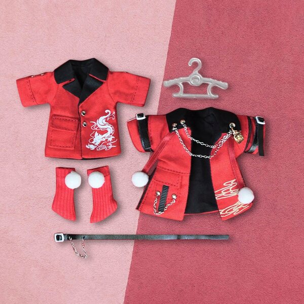 Set Abbigliamento Rosso per Doll Capodanno - Costume Morbido per Bambole OB11