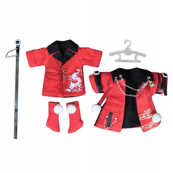 Set Abbigliamento Rosso per Doll Capodanno - Costume Morbido per Bambole OB11