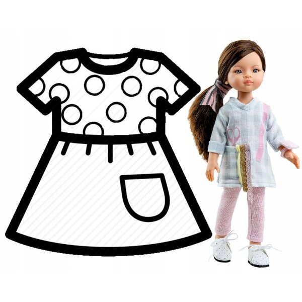 Kleidung für Paola Reina Puppe 32 cm – hochwertiges Kleid für Puppen