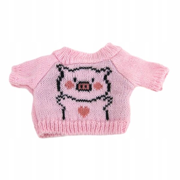 Maglione con scollo rotondo per bambola di 20 cm, rosa - vestiti morbidi e pratici