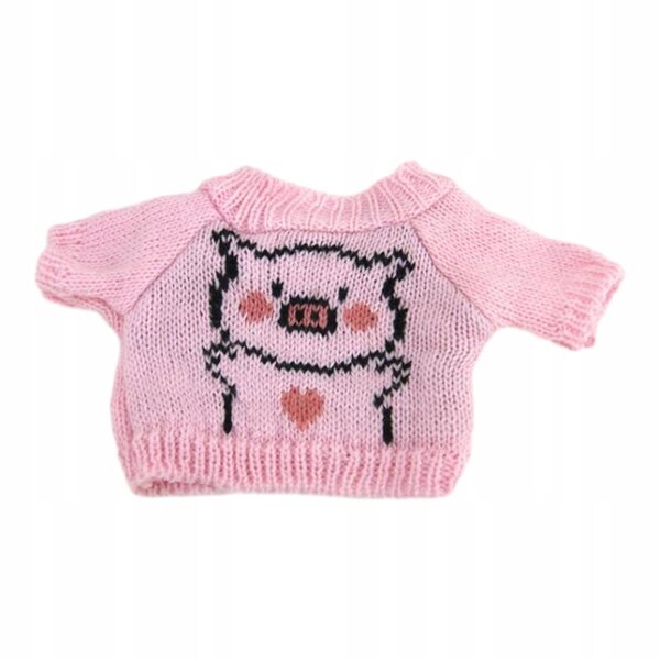 Maglione con scollo rotondo per bambola di 20 cm, rosa - vestiti morbidi e pratici