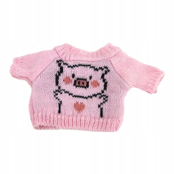 Maglione con scollo rotondo per bambola di 20 cm, rosa - vestiti morbidi e pratici
