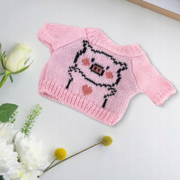 Maglione con scollo rotondo per bambola di 20 cm, rosa - vestiti morbidi e pratici