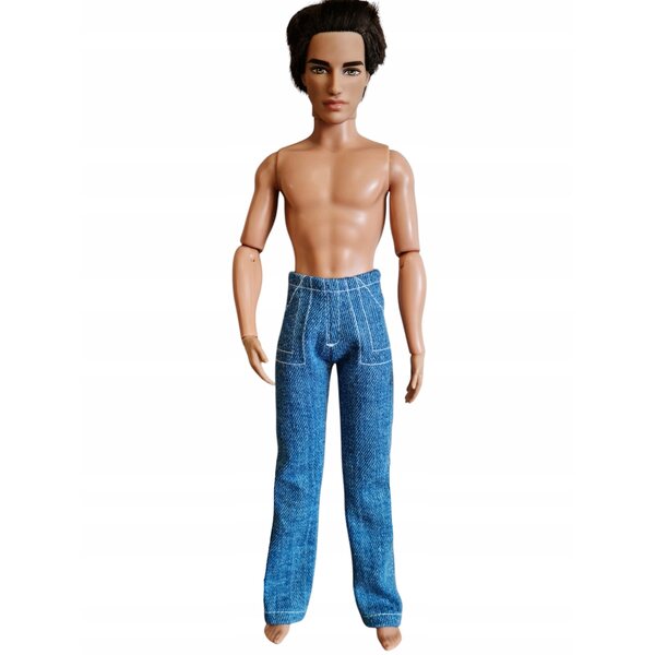 Blaue Jeans für eine Modepuppe im Jungen-Stil - Kleidungsaccessoire