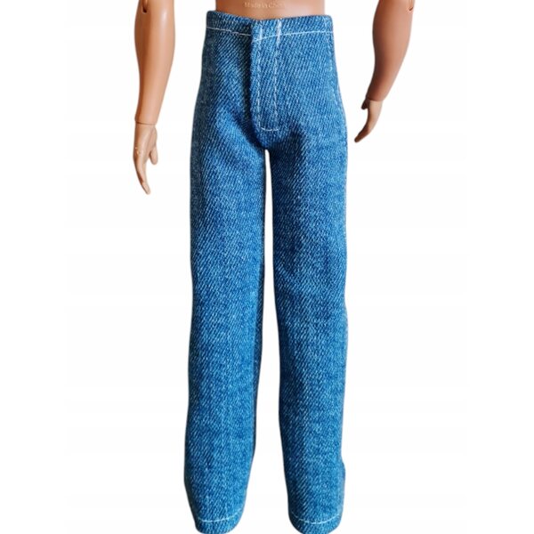 Blaue Jeans für eine Modepuppe im Jungen-Stil - Kleidungsaccessoire