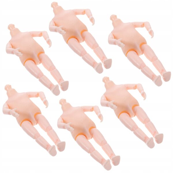 Set 6 manichini in plastica beige per bambole da decorazione e gioco DIY