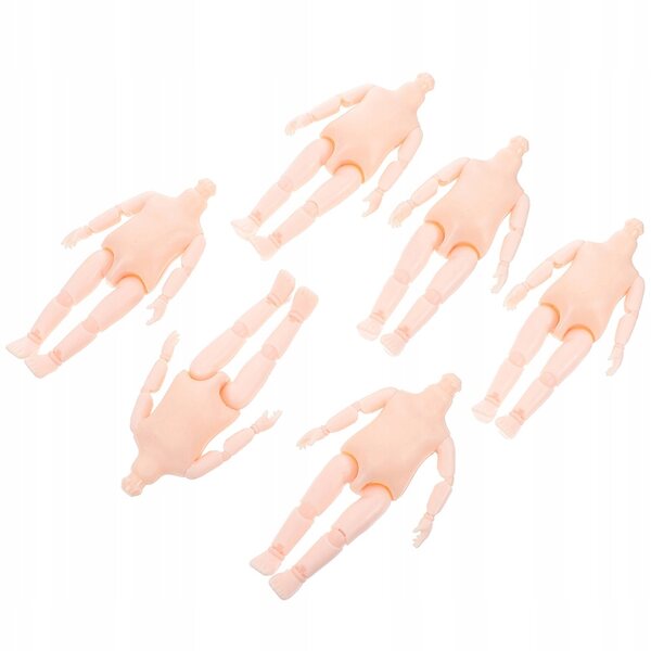 Set 6 manichini in plastica beige per bambole da decorazione e gioco DIY