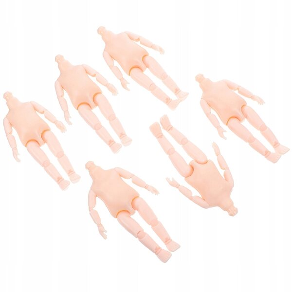 Set 6 manichini in plastica beige per bambole da decorazione e gioco DIY