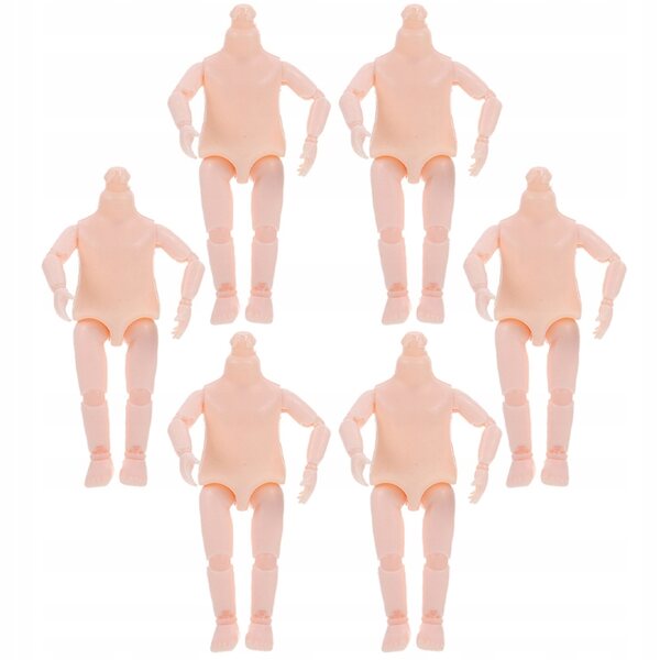 Set 6 manichini in plastica beige per bambole da decorazione e gioco DIY