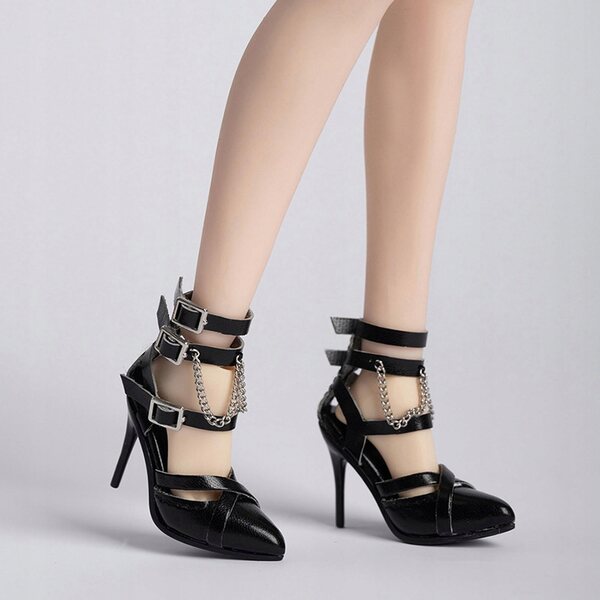 "Buty na obcasie 1:6, buty figurowe dla lalek dla 12"" Figurki żeńskich żołnierzy"