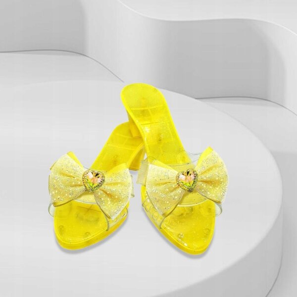 Slip on Princess Shoes Sandali con zeppa gialli, calzature leggere per bambini