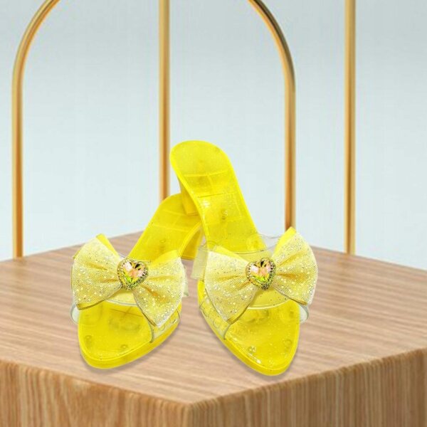 Slip on Princess Shoes Sandali con zeppa gialli, calzature leggere per bambini