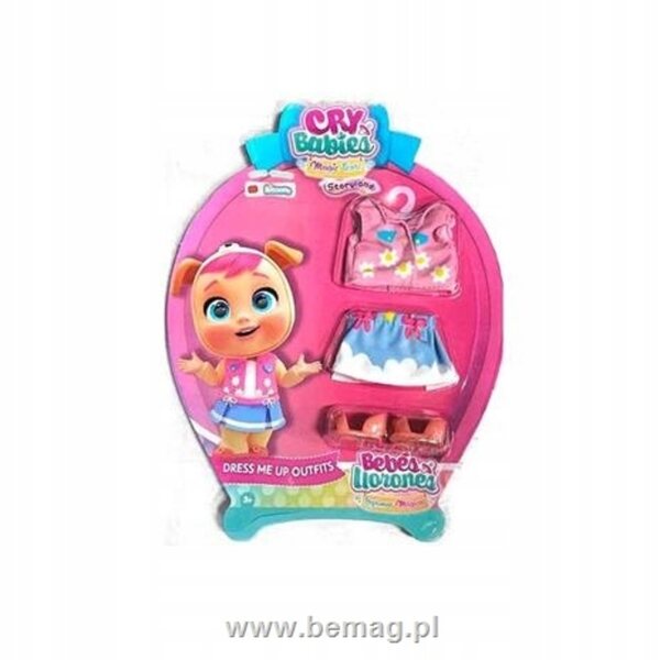 Cry Babies Kleid mit Schuhen und Accessoires für IMC Toys 19 cm Puppen
