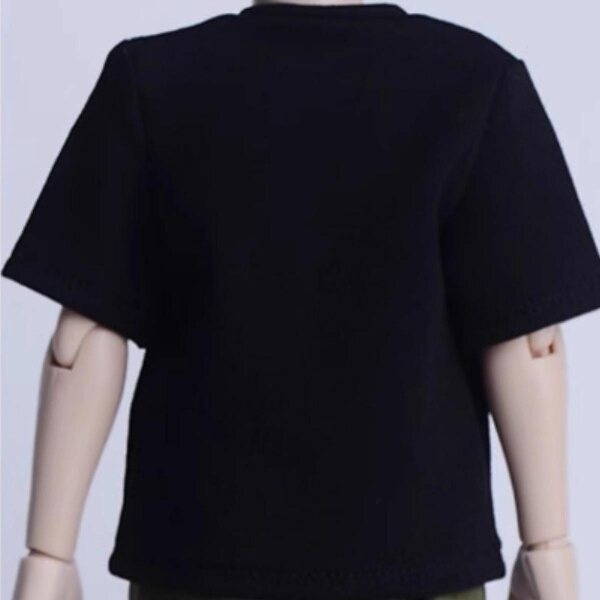Schwarzes T-Shirt für 1/6 männliche Figuren – Freizeitkleidung für 12-Zoll-Puppen