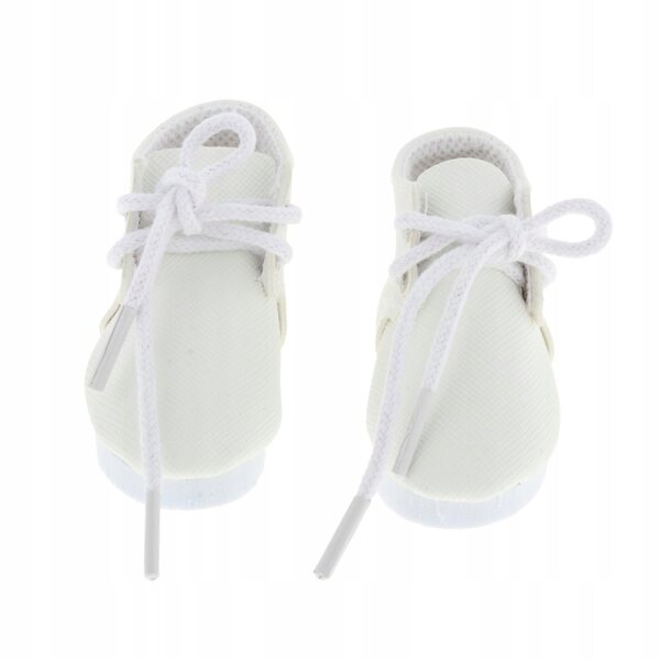 Scarpe moda per bambole 3 punti in pelle PU rosa, fatte a mano, 7x3 cm