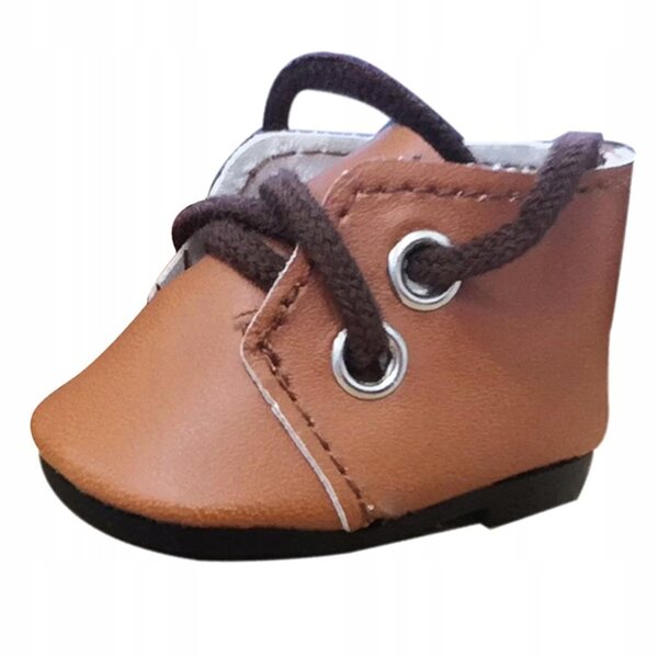 Scarpe in PU per bambole da 14,5 pollici beige stile sneaker alla moda